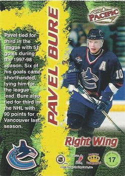 1998-99 Pacific - Dynagon Ice #17 Pavel Bure Back