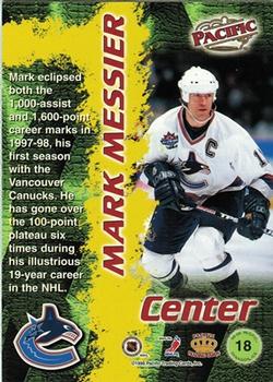 1998-99 Pacific - Dynagon Ice #18 Mark Messier Back