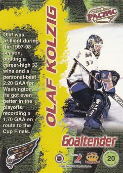 1998-99 Pacific - Dynagon Ice #20 Olaf Kolzig Back