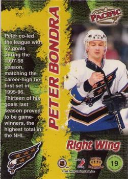1998-99 Pacific - Dynagon Ice #19 Peter Bondra Back