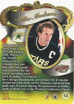 1998-99 Pacific - Gold Crown Die Cuts #12 Mike Modano Back