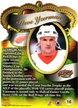1998-99 Pacific - Gold Crown Die Cuts #16 Steve Yzerman Back