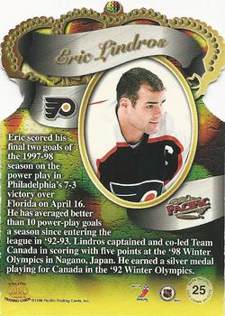 1998-99 Pacific - Gold Crown Die Cuts #25 Eric Lindros Back