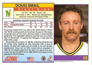 1991-92 Score American #12 Doug Smail Back