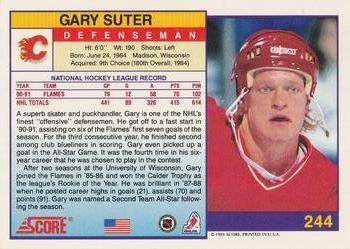 1991-92 Score American #244 Gary Suter Back