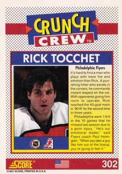 1991-92 Score American #302 Rick Tocchet Back