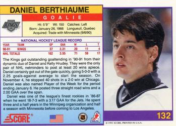 1991-92 Score American #132 Daniel Berthiaume Back