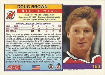 1991-92 Score American #163 Doug Brown Back