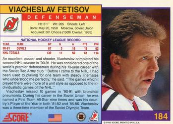 1991-92 Score American #184 Viacheslav Fetisov Back