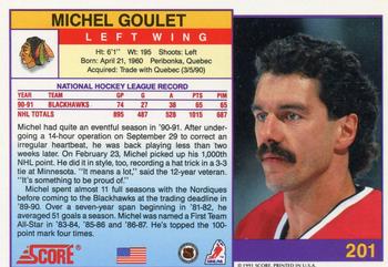 1991-92 Score American #201 Michel Goulet Back