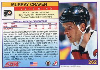 1991-92 Score American #262 Murray Craven Back
