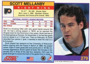 1991-92 Score American #279 Scott Mellanby Back