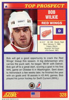 1991-92 Score American #328 Bob Wilkie Back