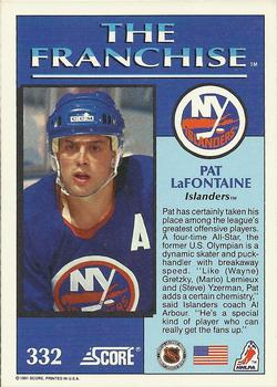 1991-92 Score American #332 Pat LaFontaine Back