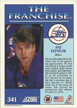 1991-92 Score American #341 Pat Elynuik Back