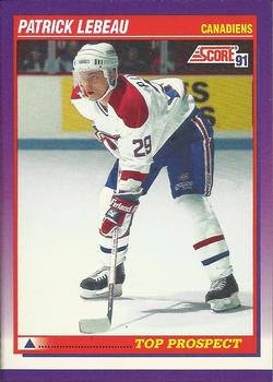 1991-92 Score American #390 Patrick Lebeau Front