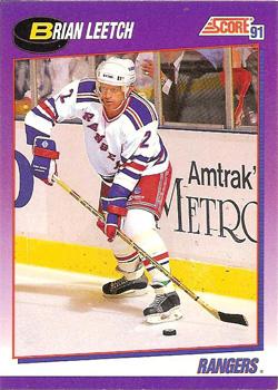1991-92 Score American #5 Brian Leetch Front