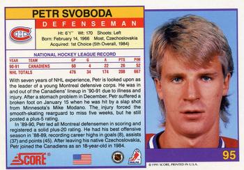 1991-92 Score American #95 Petr Svoboda Back