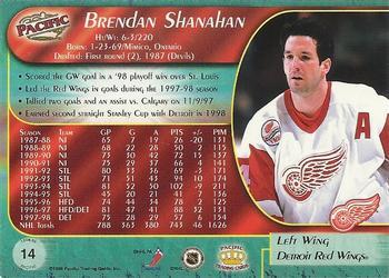 1998-99 Pacific - Ice Blue #14 Brendan Shanahan Back