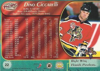 1998-99 Pacific - Ice Blue #22 Dino Ciccarelli Back