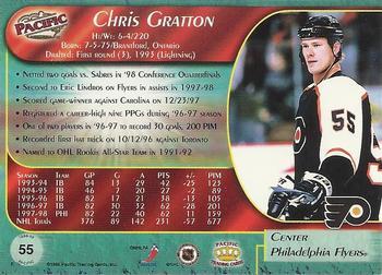 1998-99 Pacific - Ice Blue #55 Chris Gratton Back