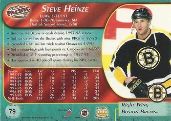 1998-99 Pacific - Ice Blue #79 Steve Heinze Back