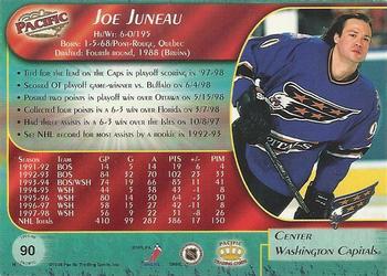 1998-99 Pacific - Ice Blue #90 Joe Juneau Back