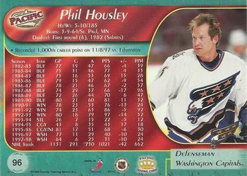 1998-99 Pacific - Ice Blue #96 Phil Housley Back
