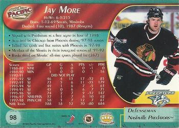 1998-99 Pacific - Ice Blue #98 Jay More Back
