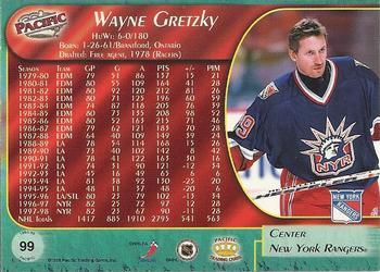 1998-99 Pacific - Ice Blue #99 Wayne Gretzky Back
