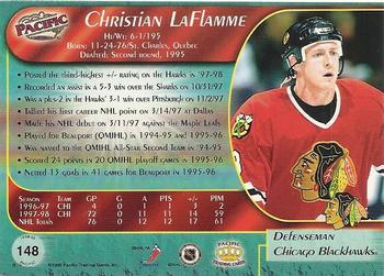 1998-99 Pacific - Ice Blue #148 Christian LaFlamme Back