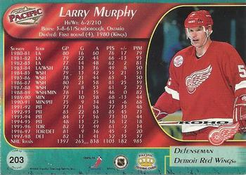1998-99 Pacific - Ice Blue #203 Larry Murphy Back