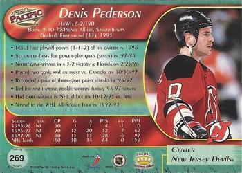1998-99 Pacific - Ice Blue #269 Denis Pederson Back