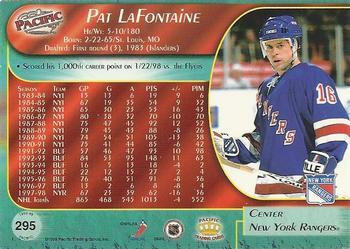 1998-99 Pacific - Ice Blue #295 Pat LaFontaine Back