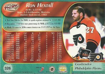1998-99 Pacific - Ice Blue #326 Ron Hextall Back