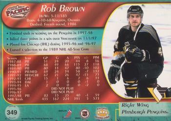 1998-99 Pacific - Ice Blue #349 Rob Brown Back