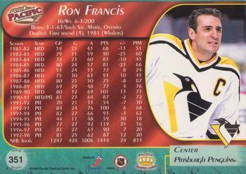 1998-99 Pacific - Ice Blue #351 Ron Francis Back