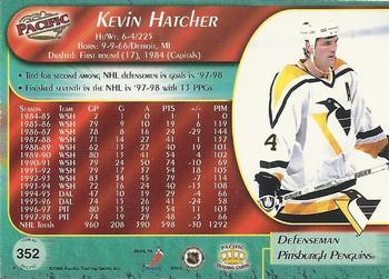 1998-99 Pacific - Ice Blue #352 Kevin Hatcher Back