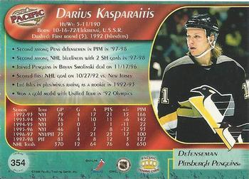 1998-99 Pacific - Ice Blue #354 Darius Kasparaitis Back