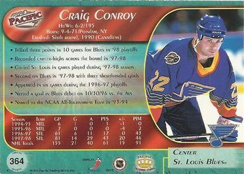 1998-99 Pacific - Ice Blue #364 Craig Conroy Back