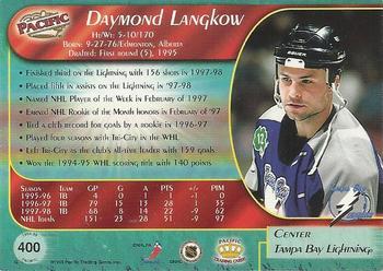 1998-99 Pacific - Ice Blue #400 Daymond Langkow Back