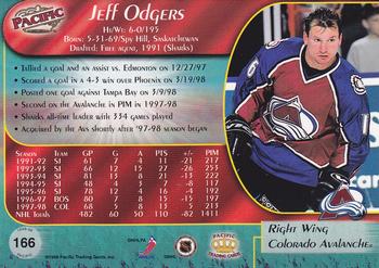 1998-99 Pacific - Ice Blue #166 Jeff Odgers Back