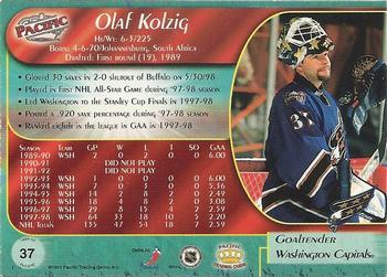 1998-99 Pacific - Red #37 Olaf Kolzig Back
