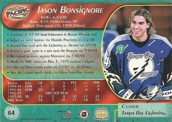 1998-99 Pacific - Red #64 Jason Bonsignore Back