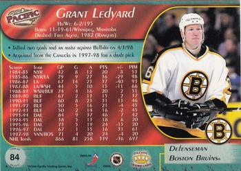 1998-99 Pacific - Red #84 Grant Ledyard Back