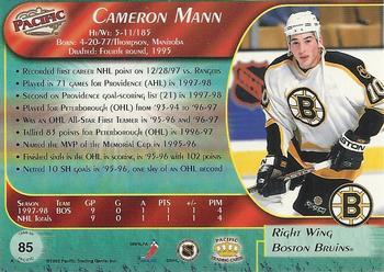 1998-99 Pacific - Red #85 Cameron Mann Back