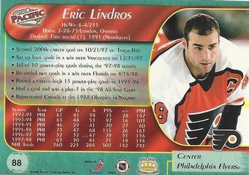 1998-99 Pacific - Red #88 Eric Lindros Back