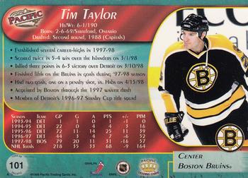 1998-99 Pacific - Red #101 Tim Taylor Back
