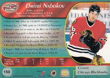 1998-99 Pacific - Red #150 Dmitri Nabokov Back