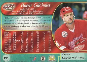 1998-99 Pacific - Red #191 Brent Gilchrist Back